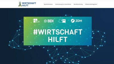 Internetseite Wirtschaft Hilft